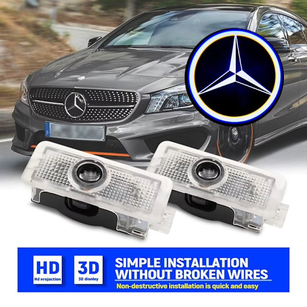 Mercedes Laser logga led t. dörrar w218 w219 a207 c207 w117 AMG