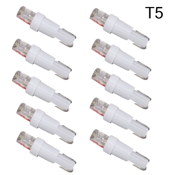 T5 vita 10-pack Led W2x4.6d W2.1.x4.9d W1.2W W2.3W 12v. Vit
