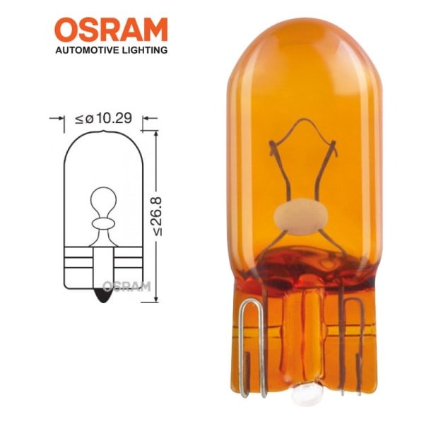 Osram T10 wy5w blinkers halogen lampor w5w W2.1x9.5d Orange