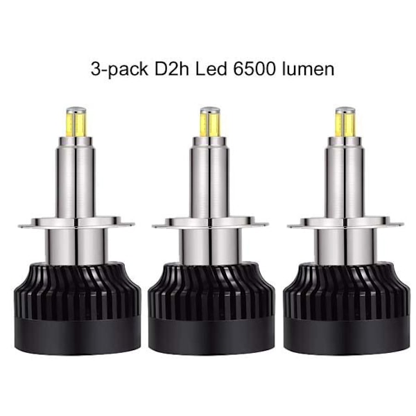 3-pack D2y D2h Led kit t. NBB 225 Alpha extraljus 6500 lumen 60w