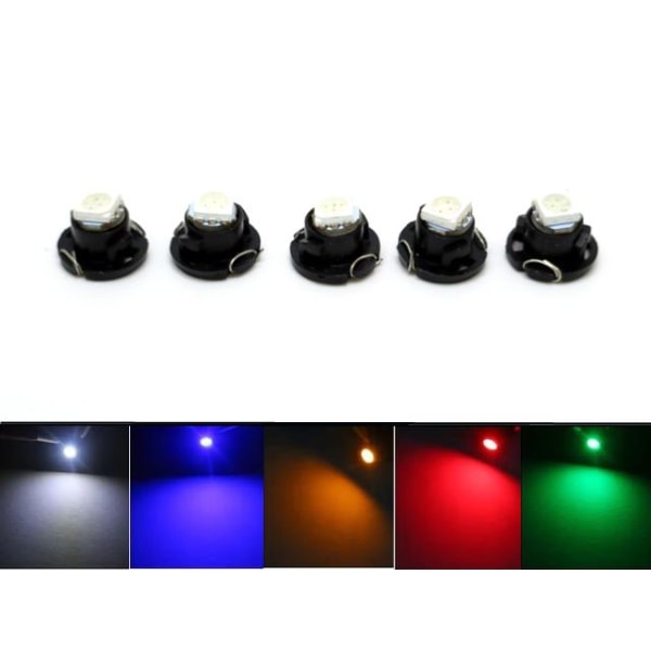 T4.7 T5 Neo Wedge 5-pack med grön led chip instrument belysning Gröna 5-pack