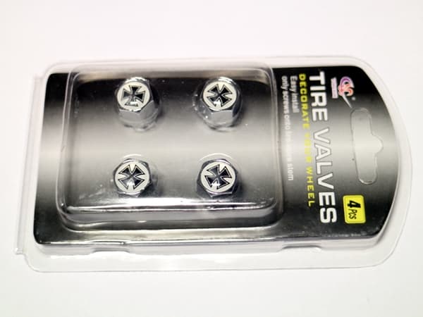 Ventilhattar, malteserkors, 4-pack styling, fint set, kromfärgade.