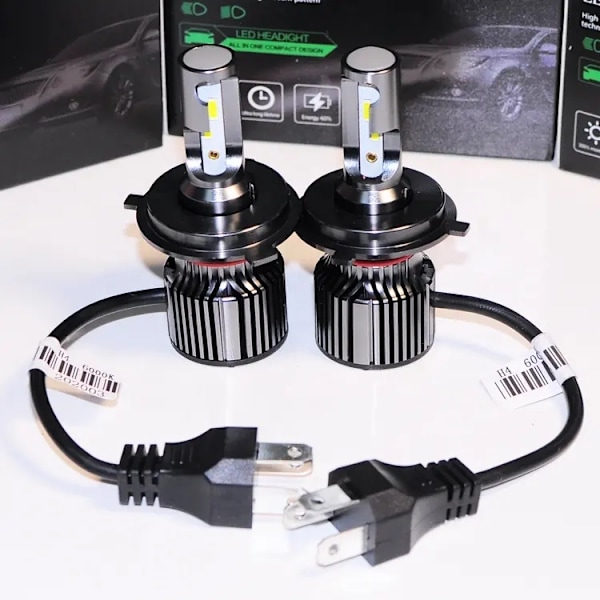 H4 Led halvljus + helljus CSP chip 6000k F31 kit multifärg
