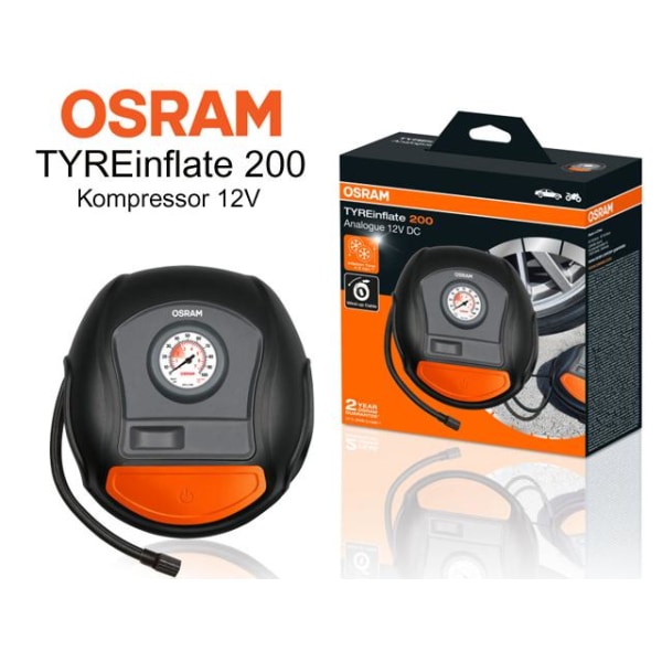 Osram TYREinflate 200 kompressor däckpump 12 volt multifärg