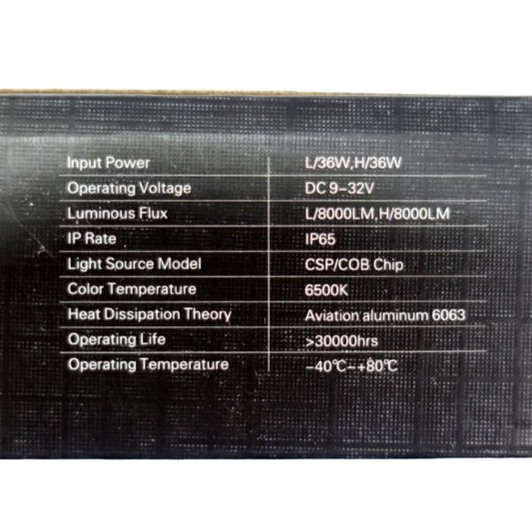 Hb4 9006 Led halvljus helljus 8000 lum 36w CSP chip 6000k S2 kit multifärg