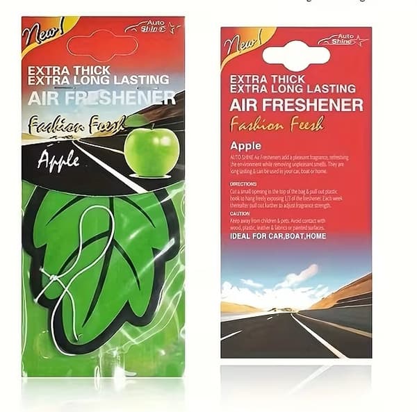 Autoshine luftfräschare 3-pack Äpple. Extra tjock o ihållande doft.