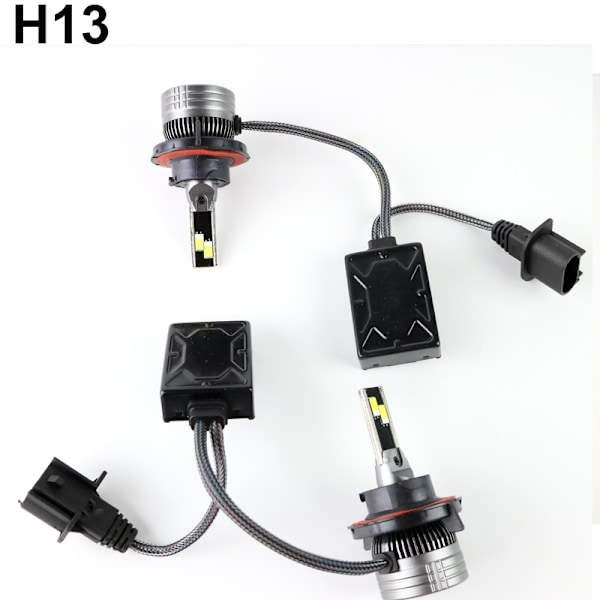 H13 led kit D1 +3500 lumen 55w 6000k 2-pack tex. skoter Vit