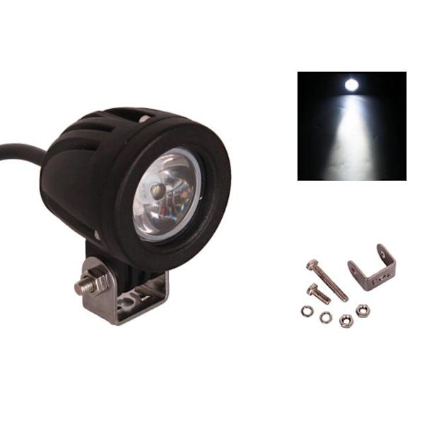 Led 10w mini Spot 3D lins 12 - 24V arbetsljus , fyrhjuling mm Svart