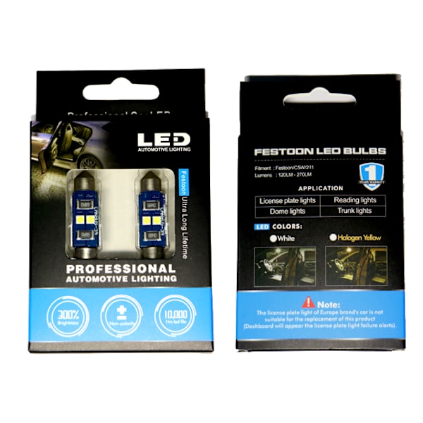 Canbus C5W 36mm spollampa led 6000K 36 mm 2-pack festoon