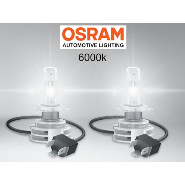 Osram H4 led lampor 6000K 1500 lumen 12v + 24v P43t Metall utseende