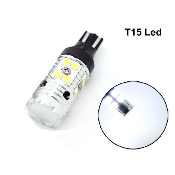 T15 W16W 921 912 906 backljus LED 1900 lumen 6000K 1 st