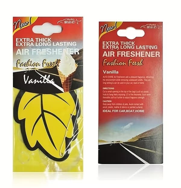 Autoshine luftfräschare 3-pack Vanilj. Extra tjock o ihållande doft. multifärg