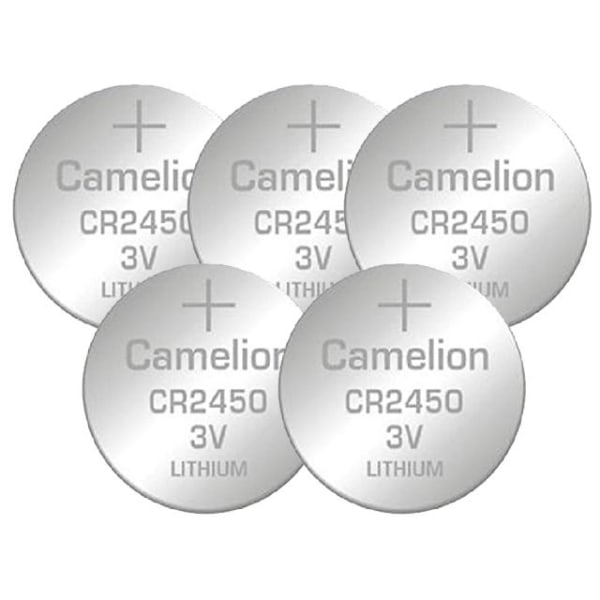 CR2450 5-pack Lithium batteri CR 2450 3V Camelion batterier