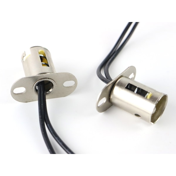 Bay15d 1157 p21/5w led / halogen , kontakter / sockel fattning   2-pack Metall utseende