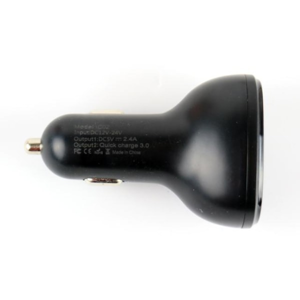 Voltmätare 5-30v + USB 5v Snabbladdare DC C02 QC3.0 Type C Svart