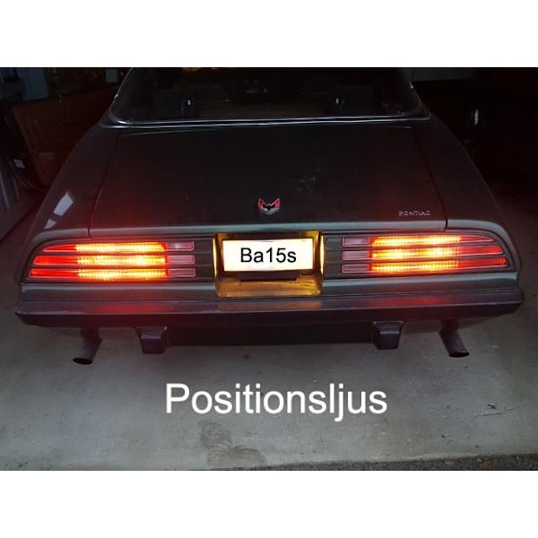 Ba15s r5w r10w 1156 Led lampor 8000K 2-pack Silvergrå
