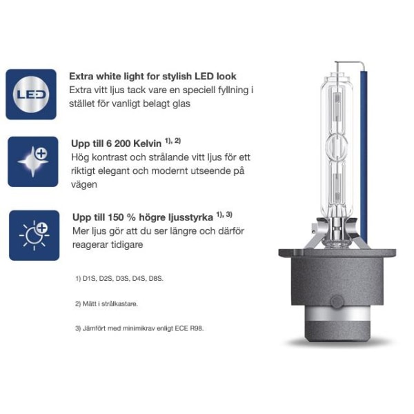 Osram D2S 35W 6000k +150% COOL BLUE INTENCE 1-pack xenon lampa multifärg  c80f | multifärg | 30 | Fyndiq