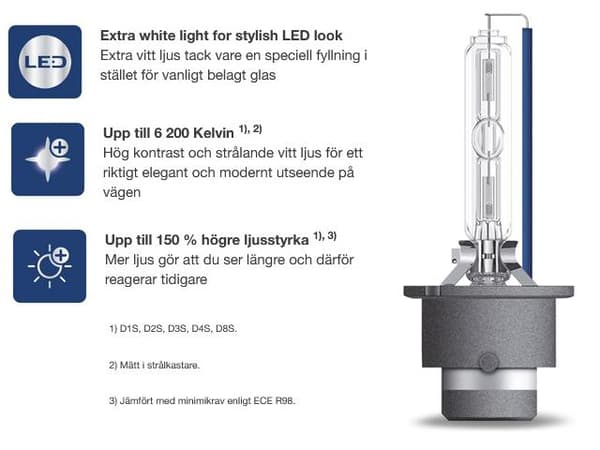 Osram D2S 35W 6000k +150% COOL BLUE INTENCE 1-pack xenon lampa multifärg