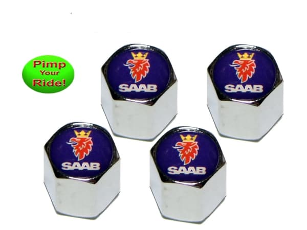 Ventilhattar Saab 4-pack styling, fint set Krom