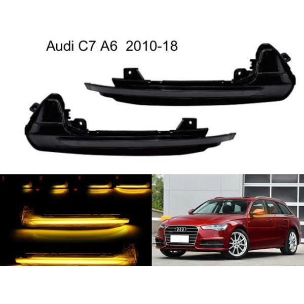 Led dynamisk blinkers Audi A6 C7 2010-2018 + Allroad 2012-18 Svart