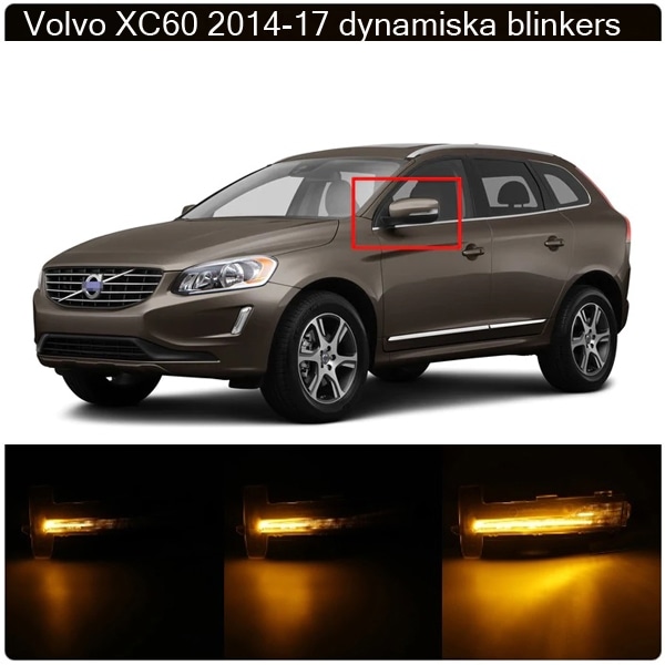 Led dynamiska blinkers Volvo XC60 2014 2015 2016 2017 Smoke Svart