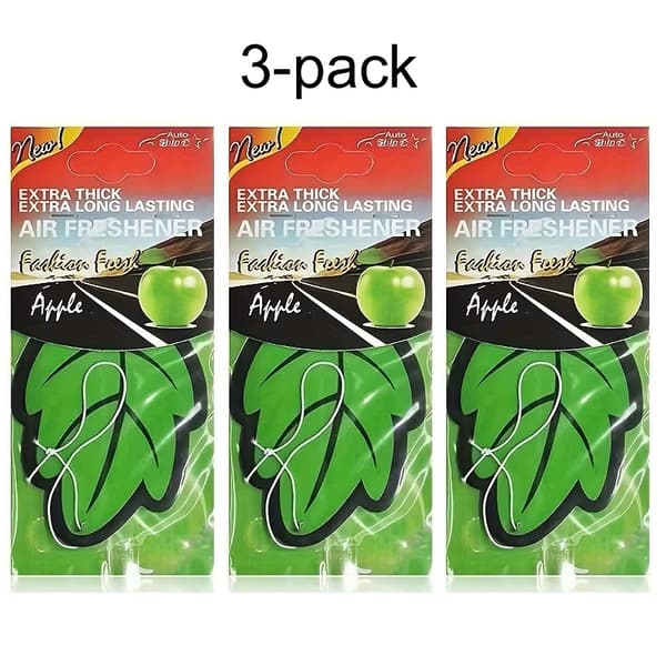 Autoshine luftfräschare 3-pack Äpple. Extra tjock o ihållande doft.