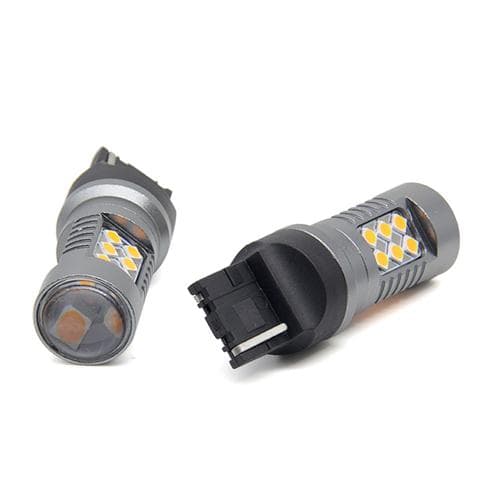 T20 w21w 6000k 2-pack Ledlampor chip 7440 w3x16d Silvergrå