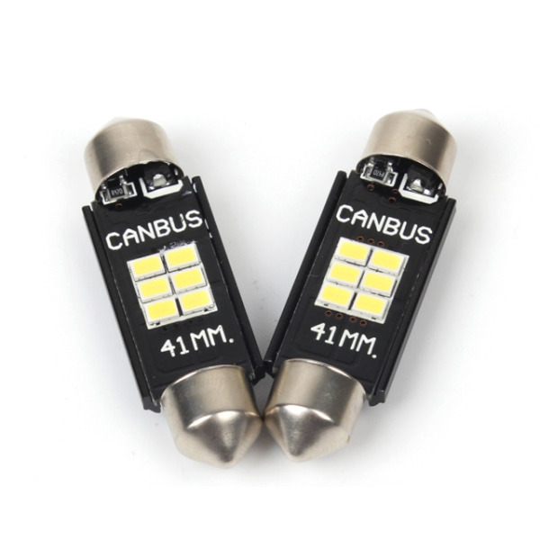 Canbus C5W 41mm 42mm spollampa Led 3020SMD 6000K 2-pack festoon