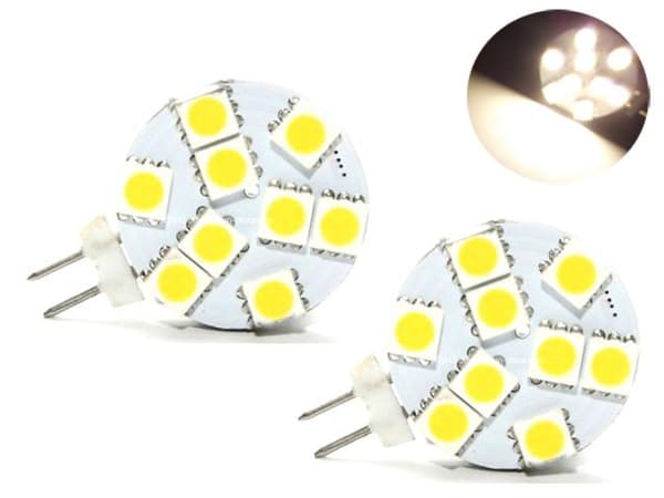 G4 0,5 W 3200K Varmvit LED-lampa till husvagn, husbil, båt, 2-pack