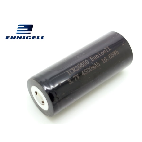 ICR 26650 Li-ion laddningsbart batteri 1st Svart