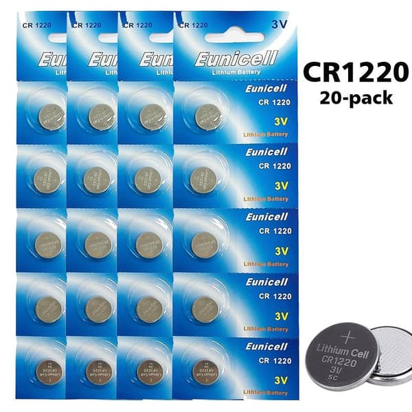 CR1220 20-pack Lithium batterier 3V