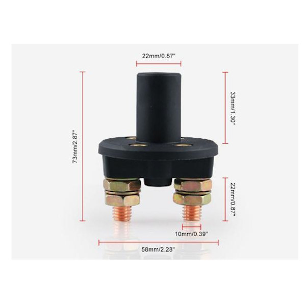 Huvudströmbrytare Heavy duty 400A 12v 24v huvudbrytare Svart