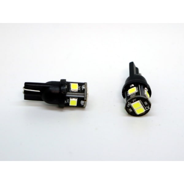 T10 w5w 24V, LED med 6st 2835SMD 6000k chip, 24 volt, 2-pack