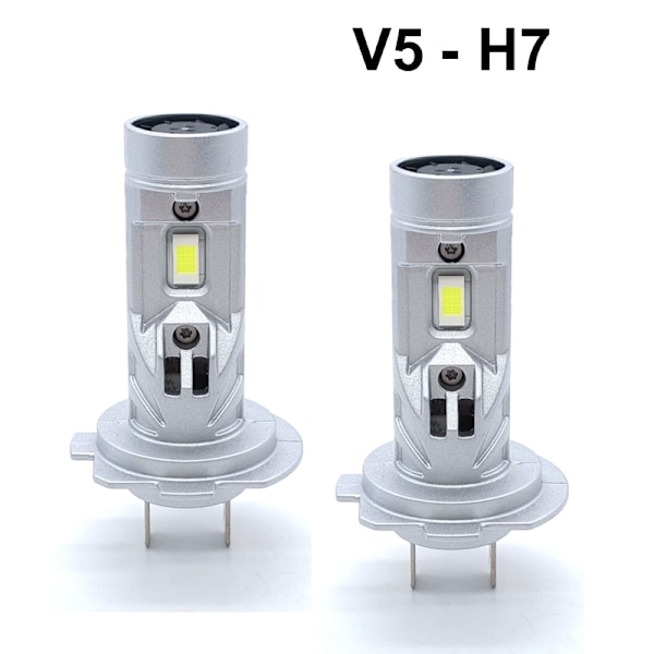 V5 H7 40w Led kit 4000 lumen 6000k med fläkt 2-pack Vit
