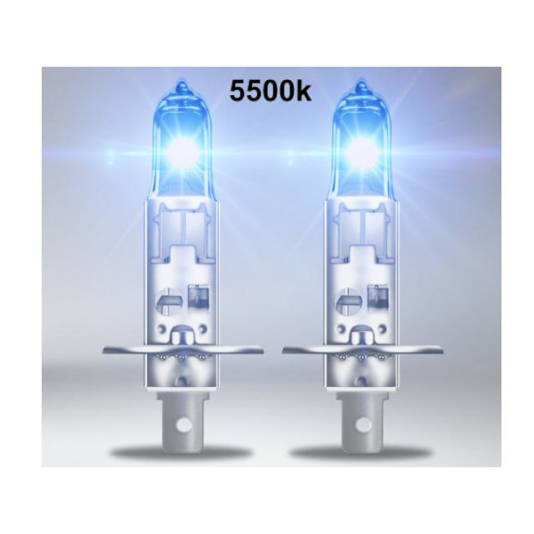 Osram H1 COOL BLUE BOOST 5500k halogen lampor 12v DC P14.5s Metall utseende