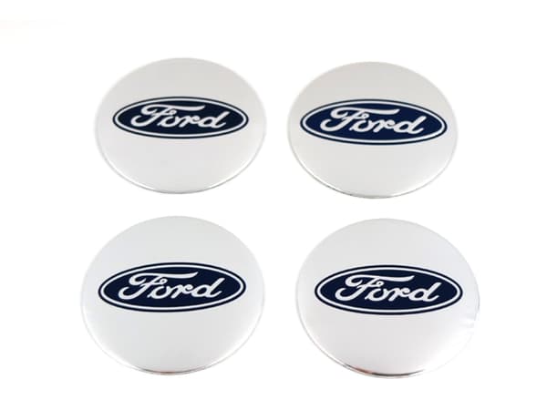 Ford blå-vita emblem till centrumkåpor, hjulnavsskydd, fälg, 4-pack, styling