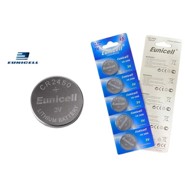 CR2450 10-pack Lithium batteri CR 2450 3V Eunicell batterier