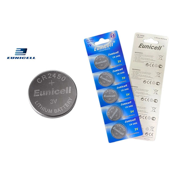 CR2450 10-pack Lithium batteri CR 2450 3V Eunicell batterier