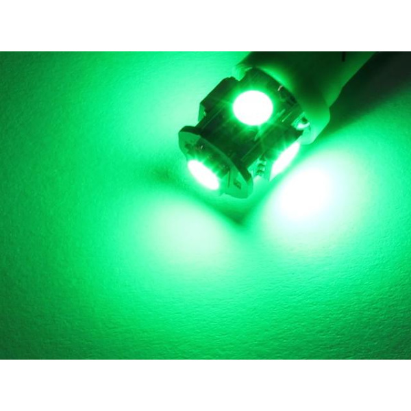 T10 w5w grön 10-pack Led chip 12v DC