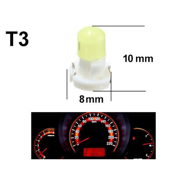 T3 Gröna Neo Wedge 6-pack led lampor instrument belysning Gröna 6-pack