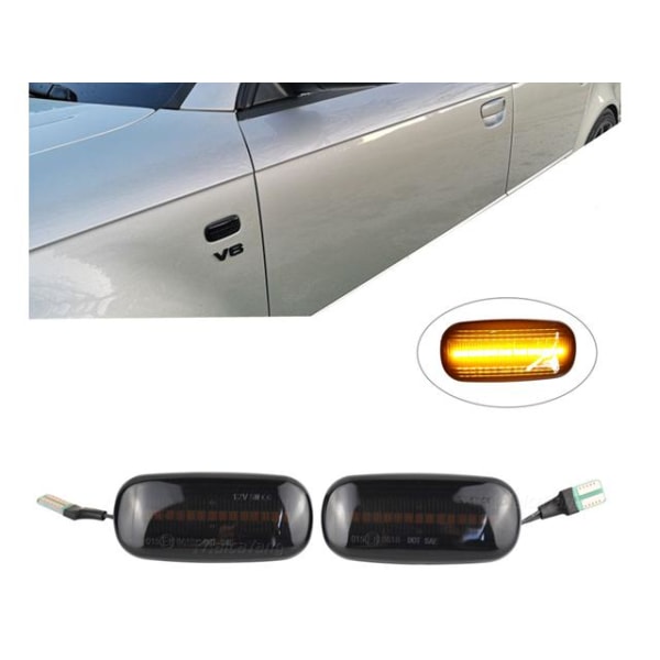 Led dynamisk blinkers Audi A3 A4 A6 Smoke lens  styling 2-pack