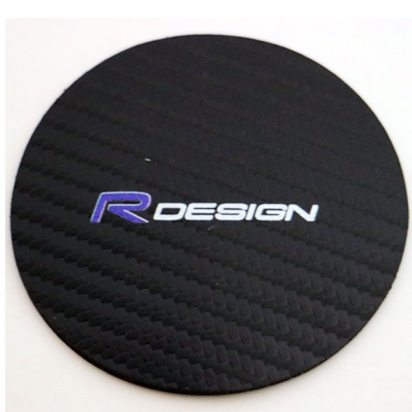 Emblem R-Design muggmärken 72mm 2-pack Volvo