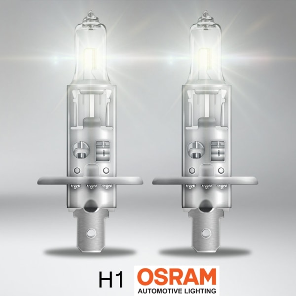 Osram H1 ORIGINAL 55w halogen lampor 12v DC   P14.5s Metall utseende