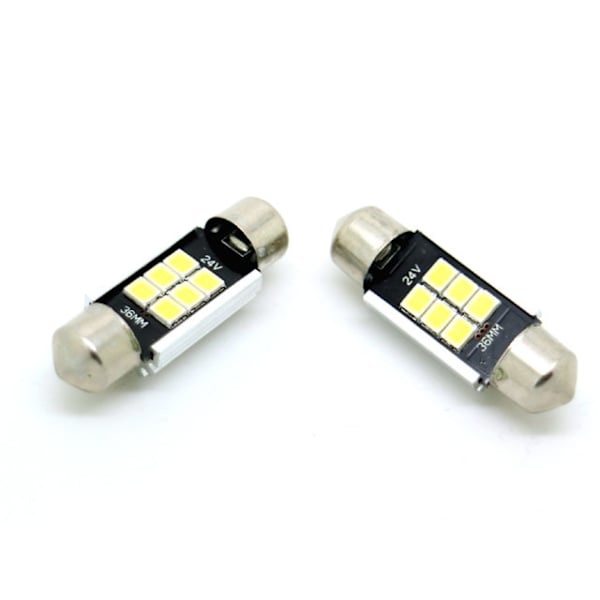 24 volt C5W 36mm spollampa Led 6000K 2-pack 24v festoon