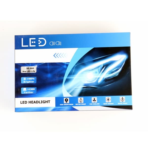 S10 led kit H7 40w 6000k halvljus 2-pack Metall utseende
