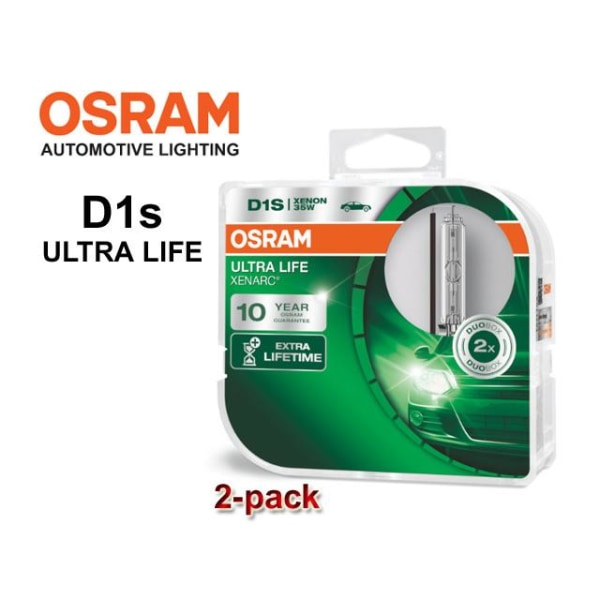 Osram D1S 35W 4300k ULTRA LIFE Original xenon lampor 2-pack Metall utseende