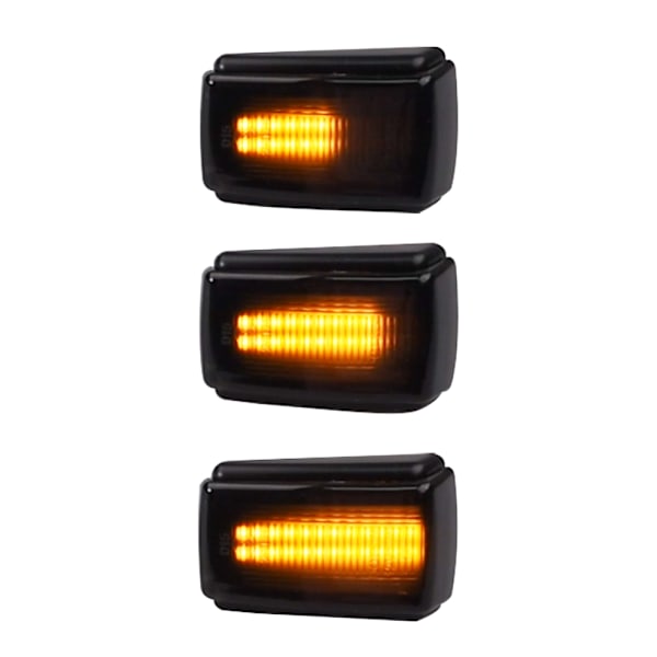 Led dynamisk dubbelradig blinkers Volvo 240 740 850 940 C70 V70 S40 S70 S90 Svart