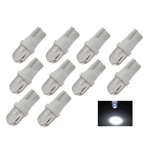 T10 w5w 8000k Led med 1st Flux-led chip 12v DC  10-pack