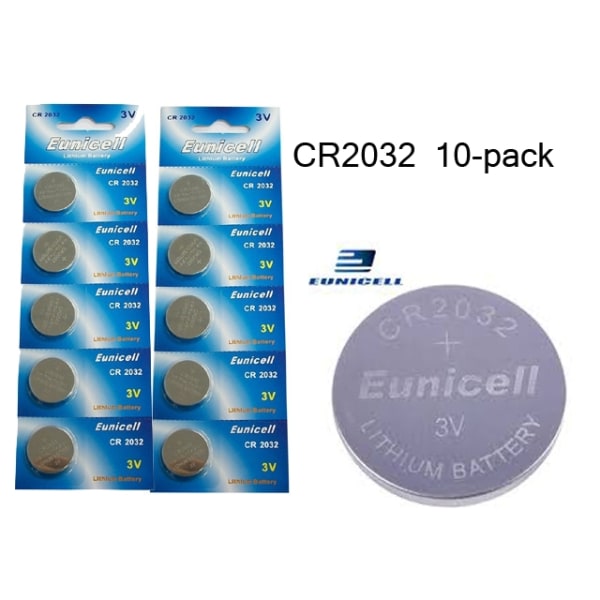 CR2032 10-pack Lithium batterier CR 2032 3V batteri