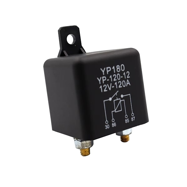 120A relä 12v till tex extraljus xenon el. ledramp "Heavy Duty" Svart